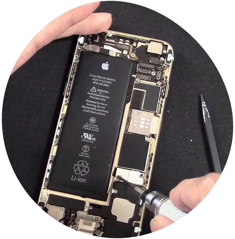  Technician repairing Apple device at iConnect Care Technology